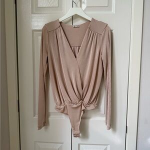 Free People Blush Pink Bodysuit Size M